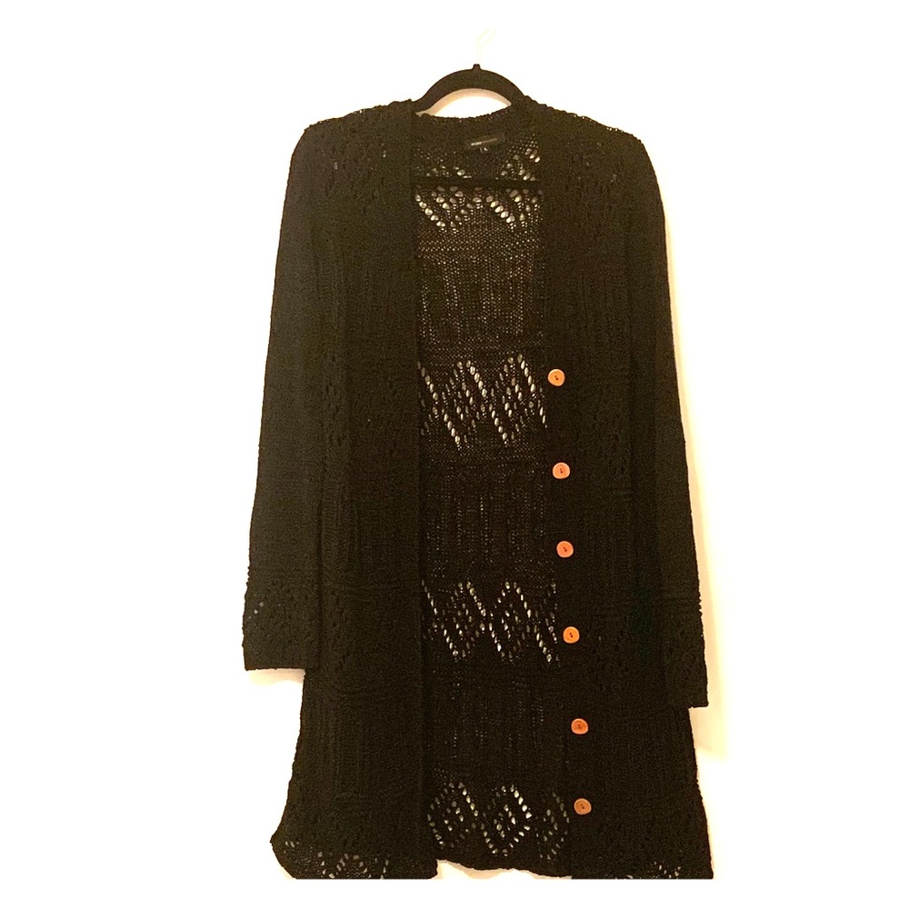 Gorgeous BCBCMaxAzria Black Open Knit Sweater